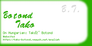 botond tako business card